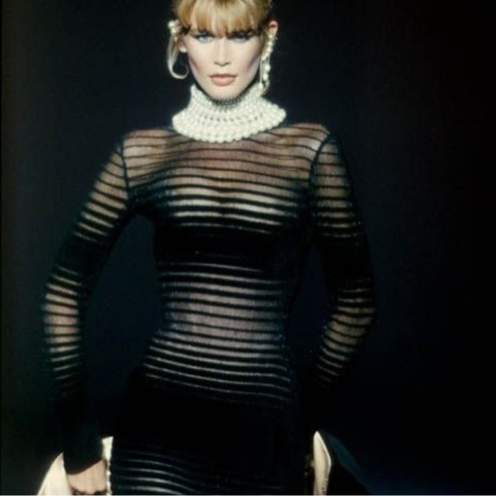THIERRY MUGLER HAUTE COUTURE 1995 ICONIC BLACK DRESS